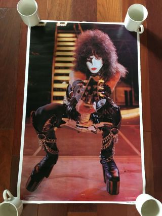 Kiss Vtg 1977 Paul Stanley Alive Ii Solo Poster 1st Press Aucoin Mgt