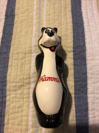 Nos Hard To Find Hamms Bear Double Sided Ceramic Beer Bar Tap Handle