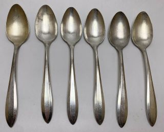 6 Community Plate 1914 Patrician Pattern Place Oval Spoons Oneida Silverplate