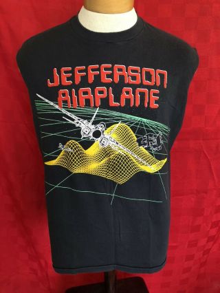 Vintage 1989 Jefferson Airplane Band Concert Tour With Dates Muscle Shirt Xl 80s