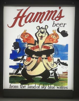 Vintage Rare Hamm’s Beer Minnesota Twins Lighted Sign