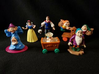 Walt Disney Snow White And The Seven Dwarfs 6 Figures 1993 Mattel Mcdonalds Toys
