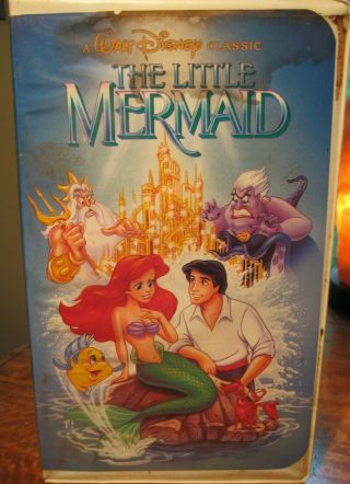 Rare 1st Label Banned Cover 1990 Disney The Little Mermaid Vhs Black Diamond