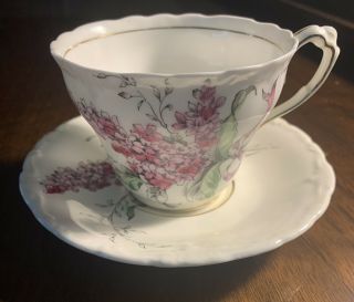 Vintage Paragon Lilac With Ribbon Cup & Saucer