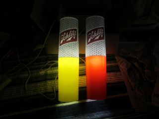(vtg) Schlitz Beer Light Up Sign 2 Wall Sconce Red Yellow 1962 Bar Man Cave Pub