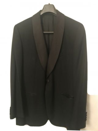 Vintage Hermes Black Tuxedo Jacket Coat Weddimg Mens Sz L