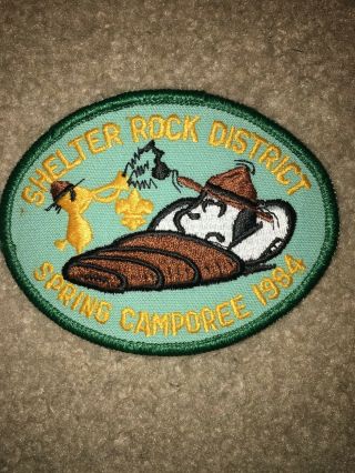 Boy Scout 1984 Theodore Roosevelt Council Peanuts Snoopy Beagle Cartoon Patch