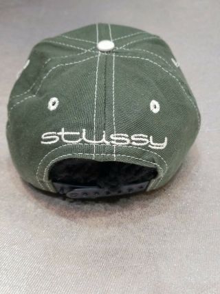 Vintage Stussy Capz Khaki Green baseball cap Skater 1997 Soho NYC 3