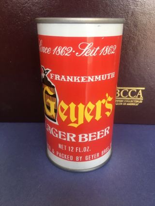 Geyer’s Lager Beer Pull Tab B/o Beer Can,  Geyer Bros.  Brewing Co Frankenmuth,  Mi