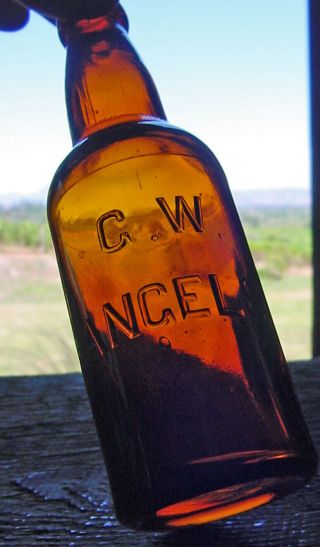 Rare Pre Pro Western - Split Beer " G.  W.  / Angels Camp " California Gold Country