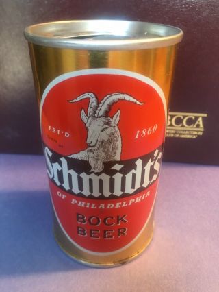 Schmidt’s BOCK Beer,  pull tab beer can,  C.  Schmidt & Sons.  Philadelphia,  PA 2