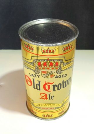 Old Crown Ale 12oz Vintage Flat Top Beer Can Oi Irtp