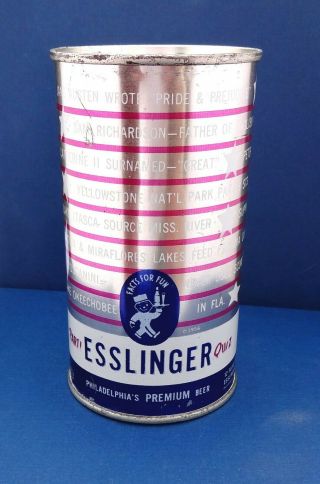 Esslinger Parti Quiz 12oz Vintage Flat Top Beer Can