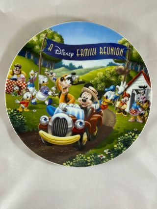 Disney Official Disneyana Convention Plate Family Reunion Mickey 2001 Le 1901
