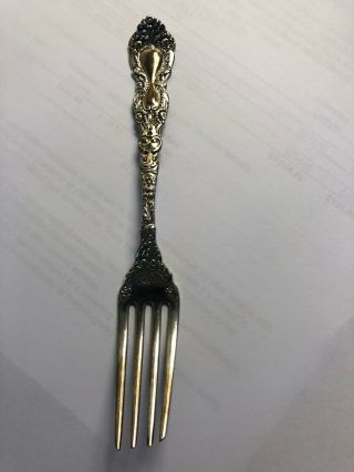 Antique Cowell Hubbard Sterling Silver Fork 44 Grams Unknown Pattern Monogram