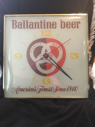 1963 Ballantine Beer Pam Clock Authentic
