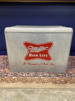 Vintage Cronstroms Miller High Life Aluminum Cooler