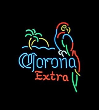 Corona Extra Parrot Beer Bar Pub Restaurant Canteen Decor Neon Signs Light