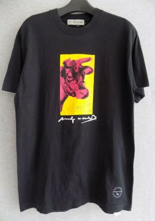 Vintage Andy Warhol Cow Art Single Stitch T - Shirt