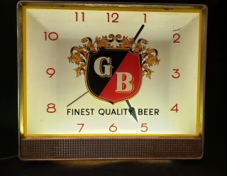 Griesedieck Beer Lighted Clock,  Counter Top Advertising Light - Extremely Rare