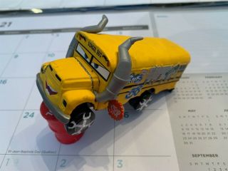 Disney Pixar Cars Miss Fritter School Bus 1/55 Diecast Toy Loose Very Cool