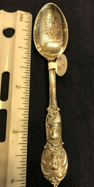 Vintage Sterling Silver Souvenir Demi Tasse Spoon - Hot Springs,  Ark