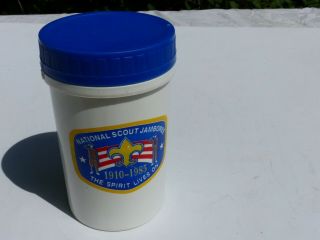 1985 National Scout Jamboree Boy Scouts Of America Bsa Plastic Cup With Lid