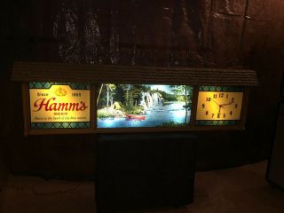 RARE Vintage HAMM ' S BEER SCENE - O - RAMA W/ CLOCK MOTION SIGN - HOLY GRAIL OF SIGNS 2