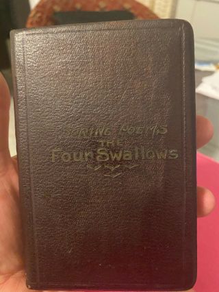 Rare 1921 Prohibition Era Hidden Flask Book Bank: Spring Poems The Four Swallows