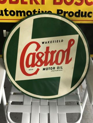 Vintage Wakefield Castrol Motor Oil Sign