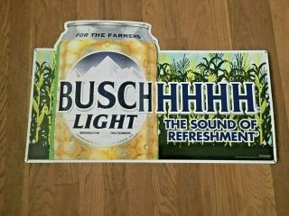 Busch Light Beer Corn Metal Sign Anheuser Busch Sign Brewed For The Farmers Rare