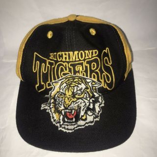 Vintage 90s Australian Football League Richmond Tigers Embroided Snapback Hat