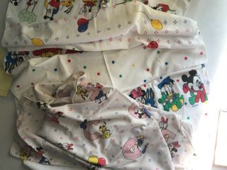 3 Vintage Disney Babies Dundee Receiving Blankets Mickey Minnie Dots Usa Flannel