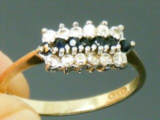 9ct Gold Sapphire Vintage Hallmarked Ring size N Asprey & Co 2