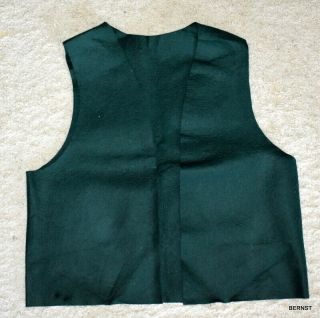 Vintage Girl Scout Green Felt Patch Vest