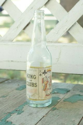 Scarce King Of Clubs Bottle - G.  Heileman Brewing Co - La Crosse Wisconsin