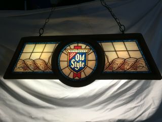 Local Old Style Pool Table Light Beer Sign W/coin Logo Bar Man Cave