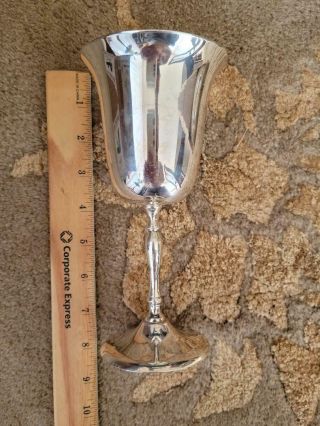 Set Of 4 Vintage Nib Leonard E.  P.  N.  S Water Goblets Silver Plate