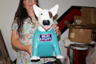 Vintage 1988 Budweiser Beer Bud Light Spuds Mackenzie Dog 16 " Lighted Sign