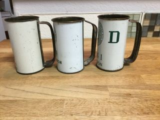Three different Dartmouth class reunion tin can beer cups 2
