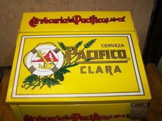 Pacifico Clara Cerveza Beer Metal Cooler Ice Chest Man Cave HARD TO FIND 3