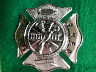 Vintage Firefighters Badge Center Moriches Fire Department Ny Fire Department