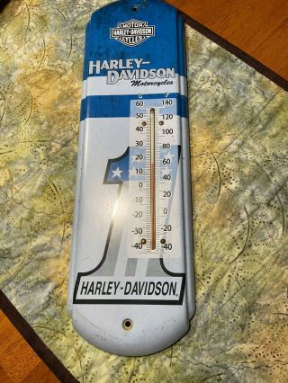 Harley Davison Tin Outside Thermometer