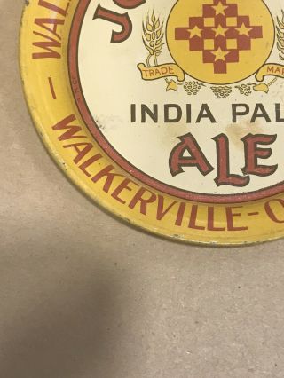RARE Vintage Walkerville Brewery John Bull Ale Tin Litho Tip Tray Ontario Canada 4