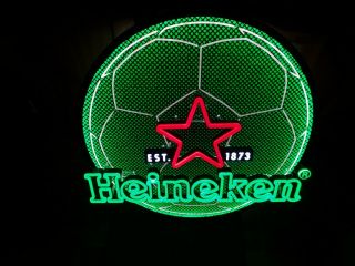 Heineken Star Soccer Ball Led Neon - Type,  (in The Box) Beer Sign