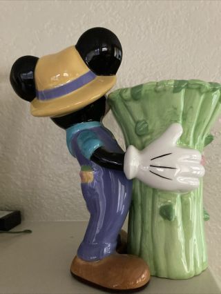9” Disney Mickey Mouse FTD Flower Pot Vase Ceramic Planter 2000 3