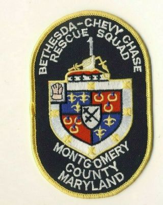 Bethesda Chevy Chase Rescue Squad.  1 Montgomery Co.  Maryland 5.  25 " Patch