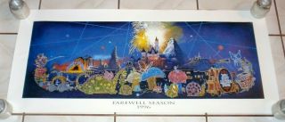 1996 Boyer Disneyland Main Street Electrical Parade Farewell Season Poster