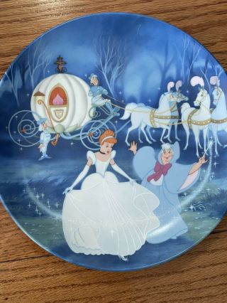 Walt Disney 1988 Edwin M.  Knowles Cinderella Bibbidi - Bobbidi - Boo Plate Authentic