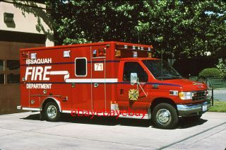Fire Apparatus Slide,  Ambulance 71,  Issaquah / Wa,  1994 Ford / E - One
